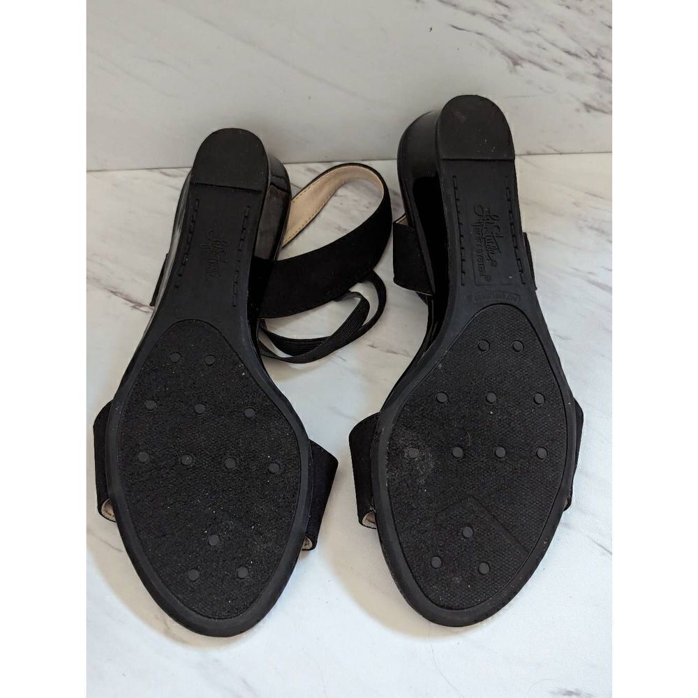 Life Stride Womens Black US 8.5M Wedge Open Toe Slip-On Yolo Sandals - Picture 5 of 7